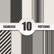 Set line seamless patterns Vector background