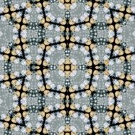 Decorative background tile with beaded pattern in silver and gold
