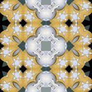 Decorative background tile with shard patterned objects