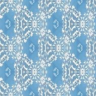 Tile with fine white triangle lace patterns in winter style