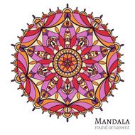 Round ornament pattern with arabic and indian motifs
