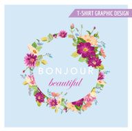 Floral Graphic Design - for t-shirt fashion prints N7