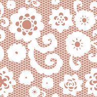 Lace seamless pattern with flowers N140
