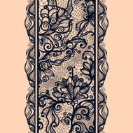 Abstract Lace Ribbon Vertical Seamless Pattern N9