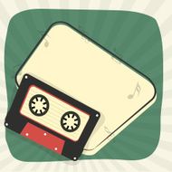 Vintage background with cassette