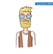 hipster style hand drawn illustration N39