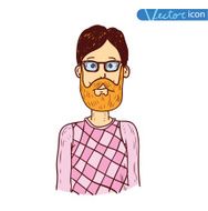 hipster style hand drawn illustration N41