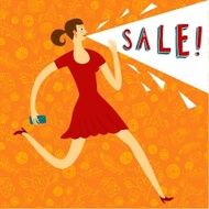 Woman with speach balloon sale illustration N2