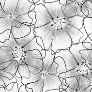 Abstract seamless background pattern with flowers poppies N2