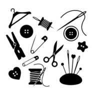 Sewing icon set vector illustration N2
