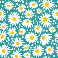 Daisies on blue