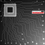 Cpu Circuit Board Vector illustration Eps 10 N6