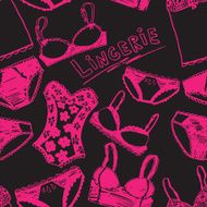 Hand drawn vector sexy lingerie set N10