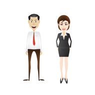 Business man and woman - dressed in suits vector