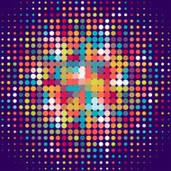 Disco Background With Halftone Dots In Retro Style N2
