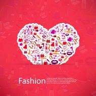 Fashion and Cosmetic make up beauty icons background N3