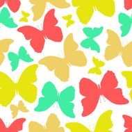 Seamless pattern with decorative colorful butterflies N12
