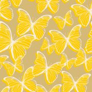 Seamless pattern with decorative colorful butterflies N13