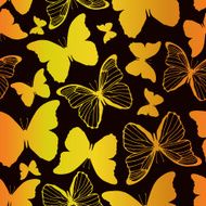 seamless pattern with decorative butterflies N14