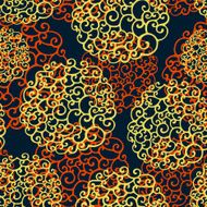 Seamless pattern with decorative swirl ornament N3