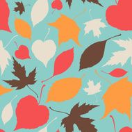 Seamless pattern with stylized silhouette leaves N3