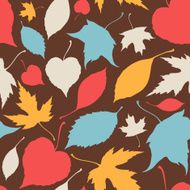 Seamless pattern with stylized silhouette leaves N4