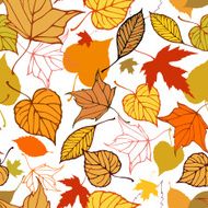 Seamless pattern with stylized colorful autumn leaves N4