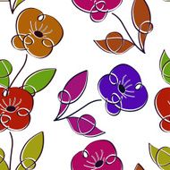 Floral seamless background Vector illustration