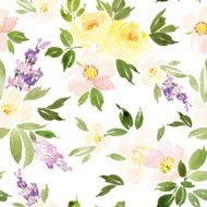 Watercolor flower pattern N128