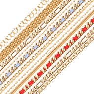 Colorful golden chains background N2