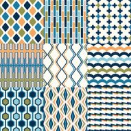 seamless geometric pattern set N9