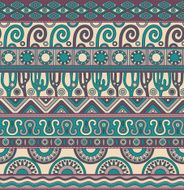 Vector seamless pattern with ethnic elements N19
