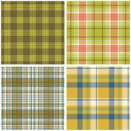 Vector tartan textile texture set N7