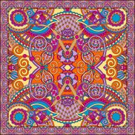Traditional ornamental floral paisley bandanna Square ornament N99