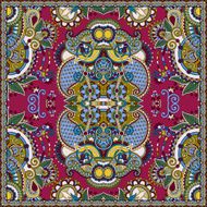 Traditional ornamental floral paisley bandanna Square ornament N100