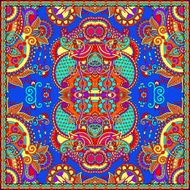 Traditional ornamental floral paisley bandanna N598