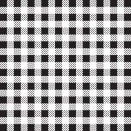 Gingham tablecloth pattern background black and white