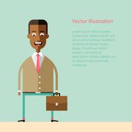 African american businessman with a briefcase