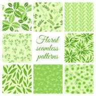 Set of floral seamless patterns N6