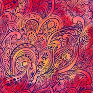 watercolor background with seamless paisley pattern N4