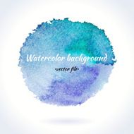 Watercolor Vector Blue and Purple Circle