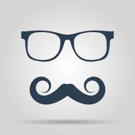 Mustache and Glasses vector icon N9