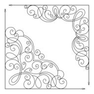 Vector Set of Vintage Template with Ornate Lace Corners N2