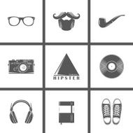 Retro hipster elements