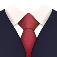 Suit with Necktie Close up Vector N2