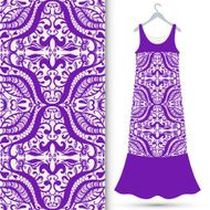 Fashion seamless geometric pattern women&#039;s dress on a hanger N18
