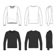 Simple outline drawing of a men&#039;s blank tee