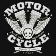 Motorcycle Racing Typography Graphics - vector