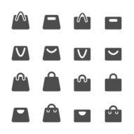 shopping bag icon set vector eps10