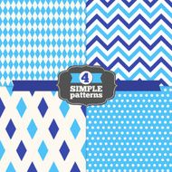 Set of Polka Dot Chevron and Harlequin Holiday Patterns
